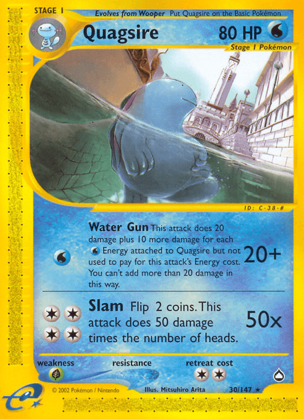 Quagsire — Aquapolis Pokémon TCG card by Mitsuhiro Arita