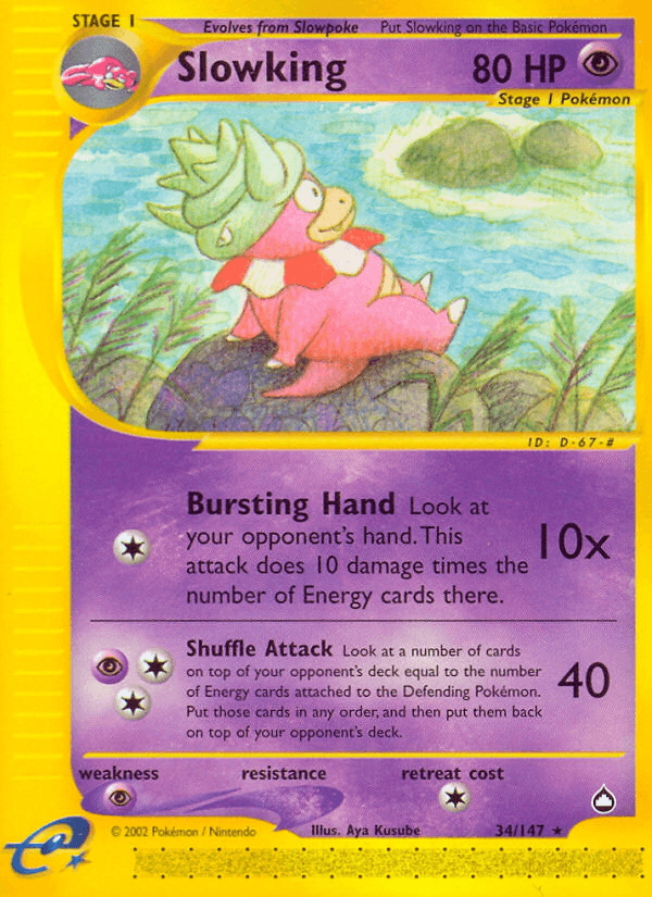 Slowking — Aquapolis Pokémon TCG card by Aya Kusube