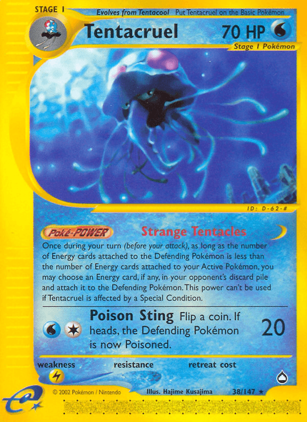 Tentacruel — Aquapolis Pokémon TCG card by Hajime Kusajima