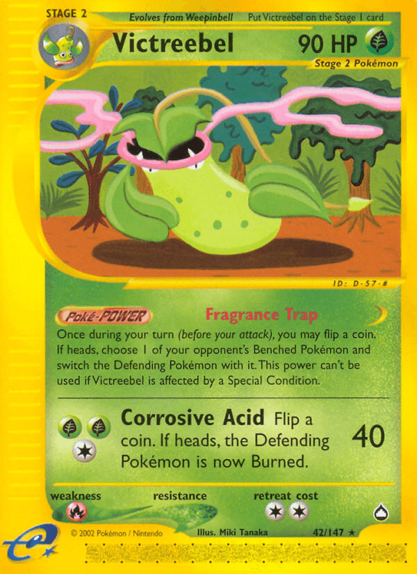 Victreebel — Aquapolis Pokémon TCG card by Miki Tanaka