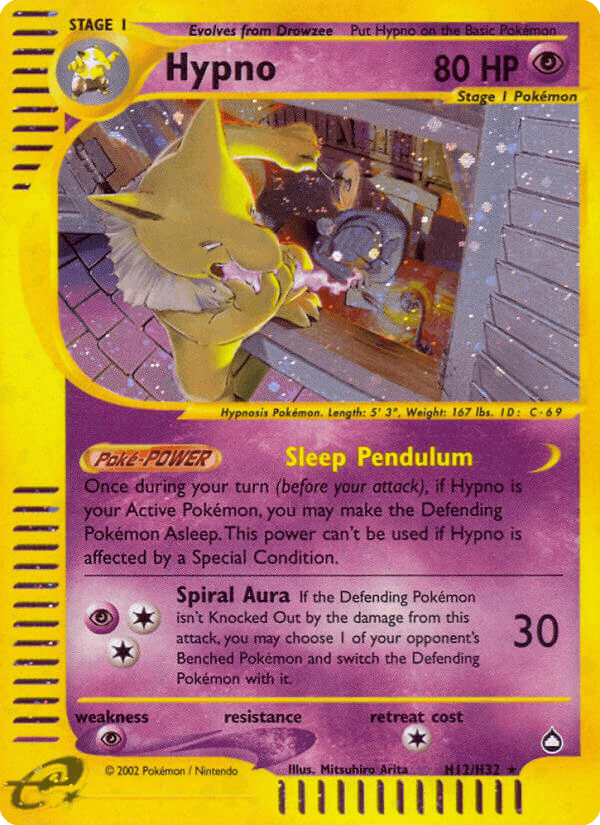 Hypno (H12) — Aquapolis Pokémon TCG card by Mitsuhiro Arita