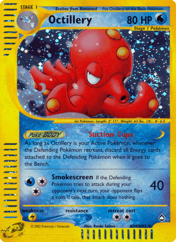 Octillery (H20) — Aquapolis Pokémon TCG card by Kouki Saitou