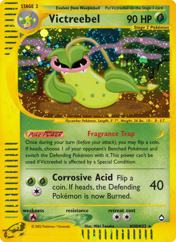 Victreebel (H30) — Aquapolis Pokémon TCG card by Miki Tanaka