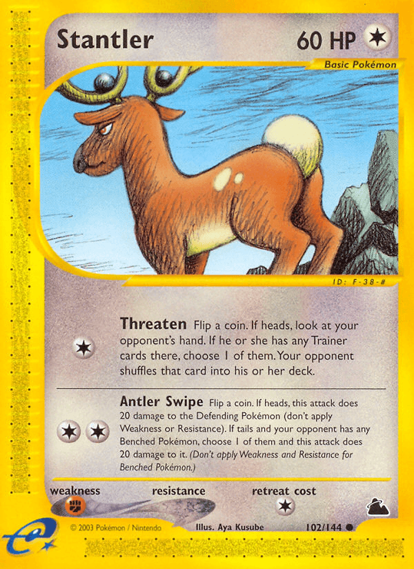 Stantler — Skyridge Pokémon TCG card by Aya Kusube