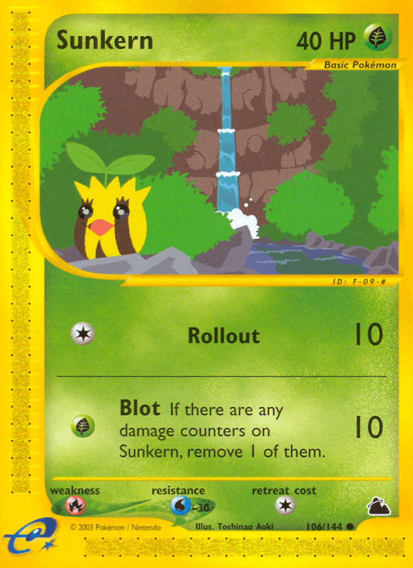 Sunkern — Skyridge Pokémon TCG card by Toshinao Aoki