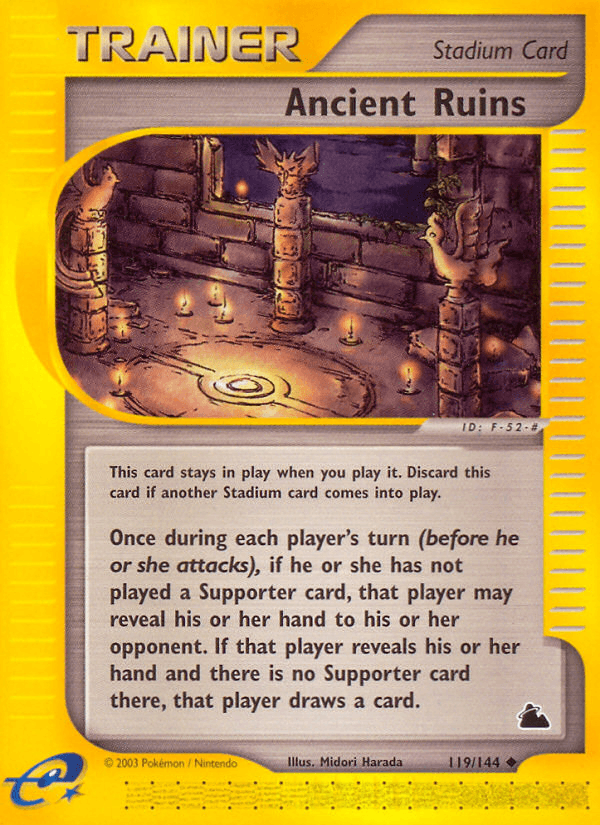 Ancient Ruins — Skyridge Pokémon TCG card by Midori Harada