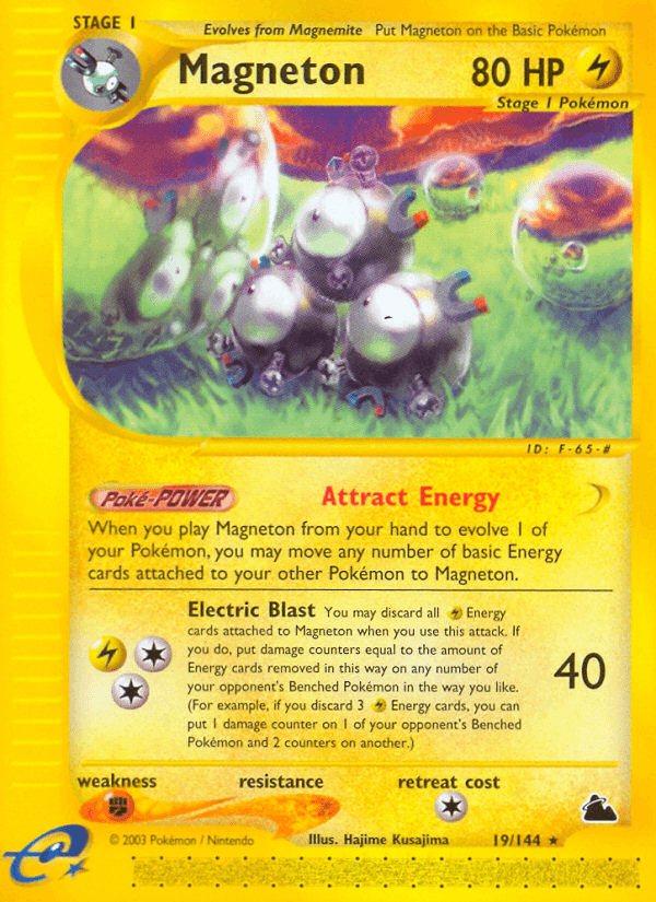 Magneton (19) — Skyridge Pokémon TCG card by Hajime Kusajima