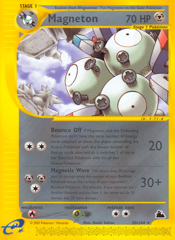 Magneton (20) — Skyridge Pokémon TCG card by Kouki Saitou
