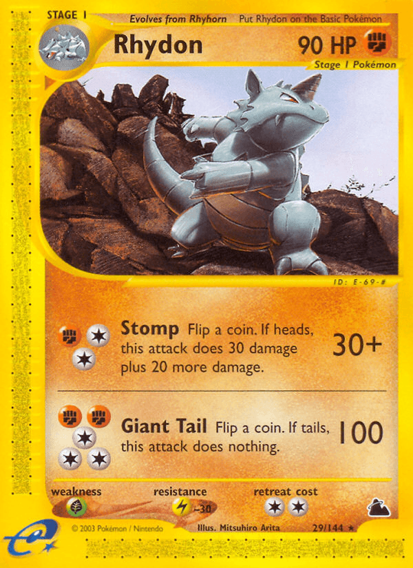 Rhydon — Skyridge Pokémon TCG card by Mitsuhiro Arita