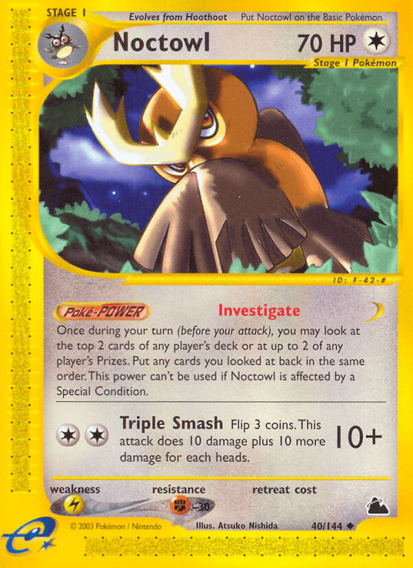 Noctowl — Skyridge Pokémon TCG card by Atsuko Nishida