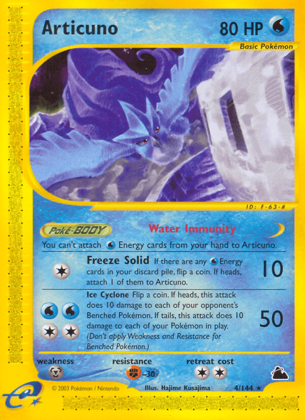 Articuno (4) — Skyridge Pokémon TCG card by Hajime Kusajima
