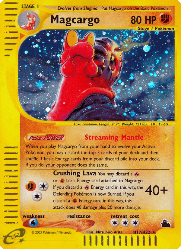 Magcargo (H17) — Skyridge Pokémon TCG card by Mitsuhiro Arita