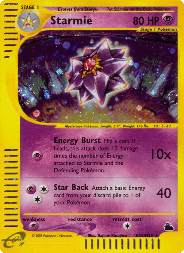Starmie (H28) — Skyridge Pokémon TCG card by Hajime Kusajima