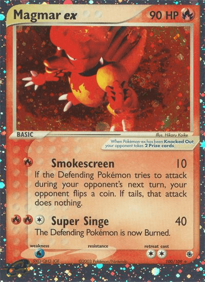 Magmar ex — Ruby and Sapphire Pokémon TCG card by Hikaru Koike