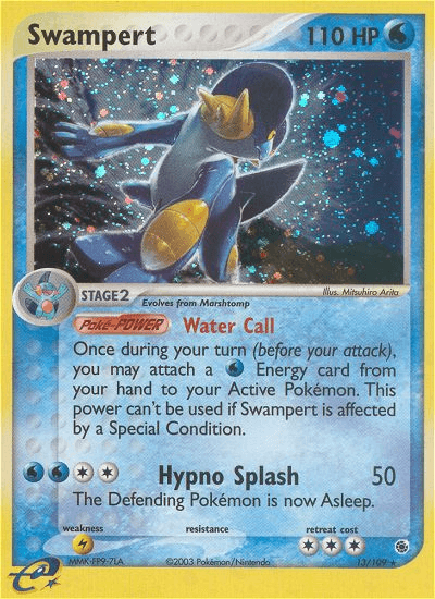 Swampert - 13/109 — Ruby and Sapphire Pokémon TCG card by Mitsuhiro Arita