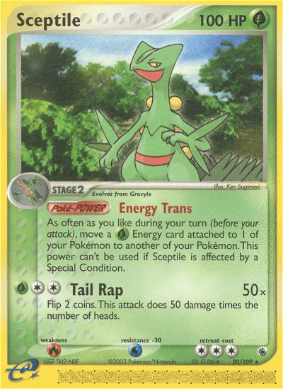 Sceptile - 20/109 — Ruby and Sapphire Pokémon TCG card by Ken Sugimori