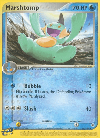 Marshtomp - 40/109 — Ruby and Sapphire Pokémon TCG card by Mitsuhiro Arita