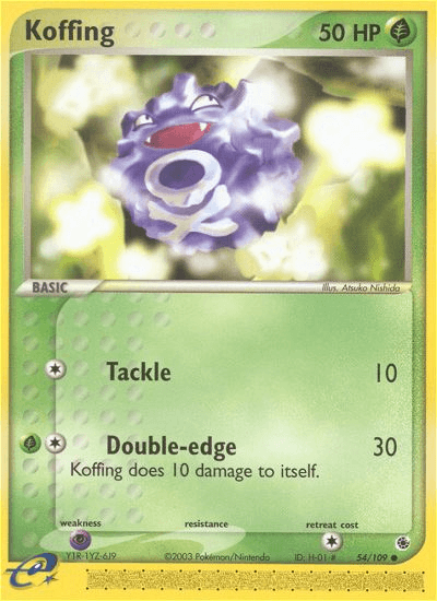 Koffing — Ruby and Sapphire Pokémon TCG card by Atsuko Nishida