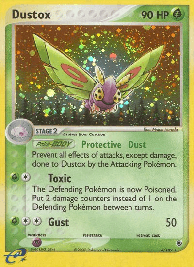 Dustox — Ruby and Sapphire Pokémon TCG card by Midori Harada