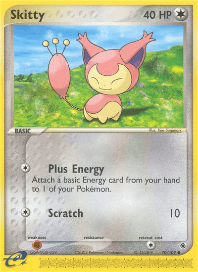 Skitty - 70/109 — Ruby and Sapphire Pokémon TCG card by Ken Sugimori