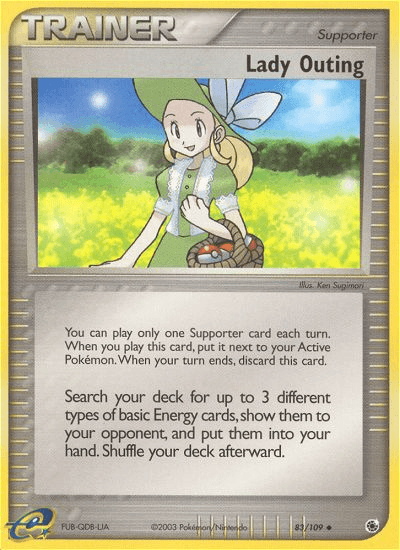 Lady Outing — Ruby and Sapphire Pokémon TCG card by Ken Sugimori