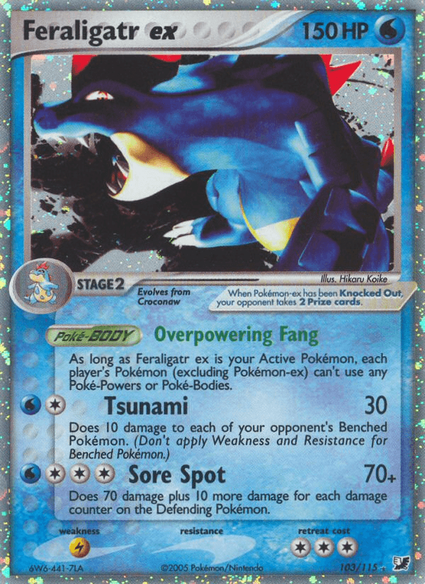Feraligatr ex — Unseen Forces Pokémon TCG card by Hikaru Koike