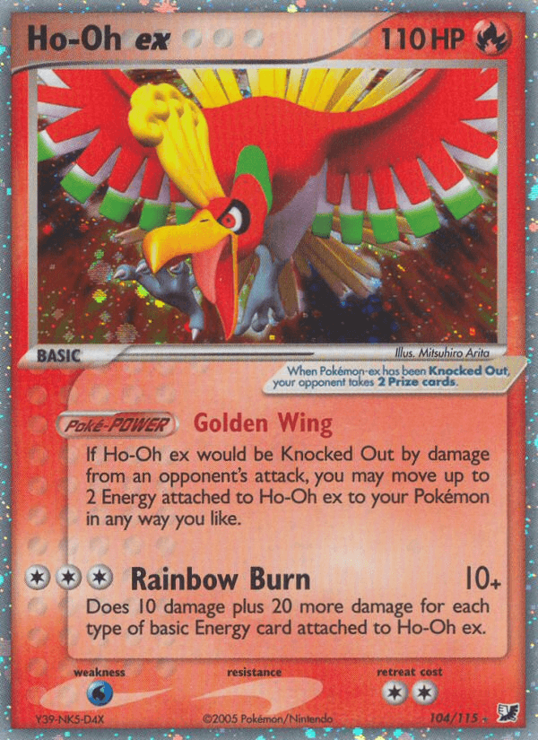 Ho-Oh ex — Unseen Forces Pokémon TCG card by Mitsuhiro Arita