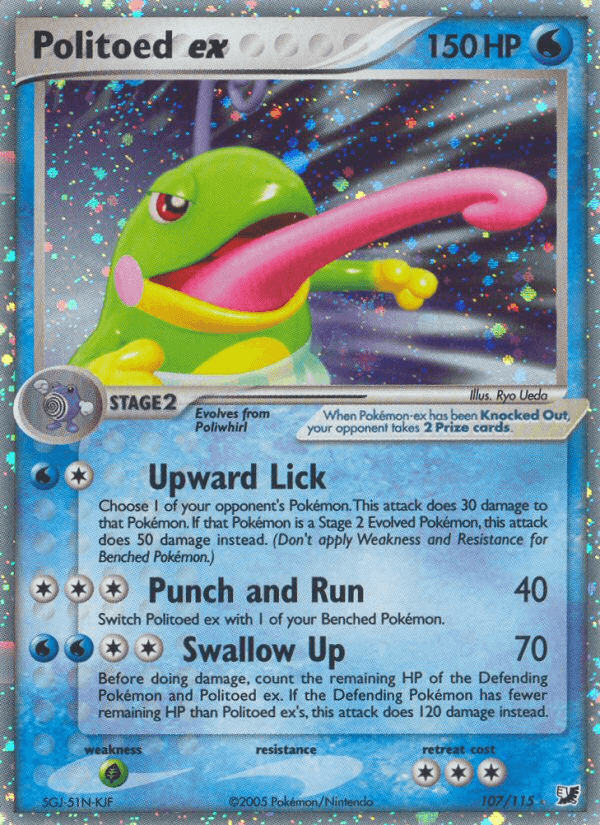 Politoed ex — Unseen Forces Pokémon TCG card by Ryo Ueda