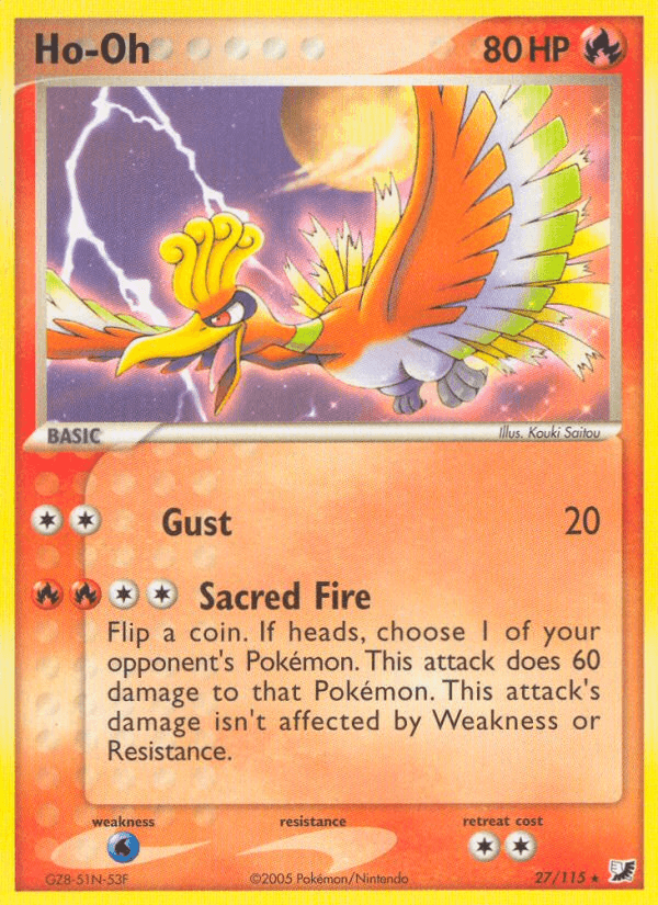 Ho-Oh — Unseen Forces Pokémon TCG card by Kouki Saitou