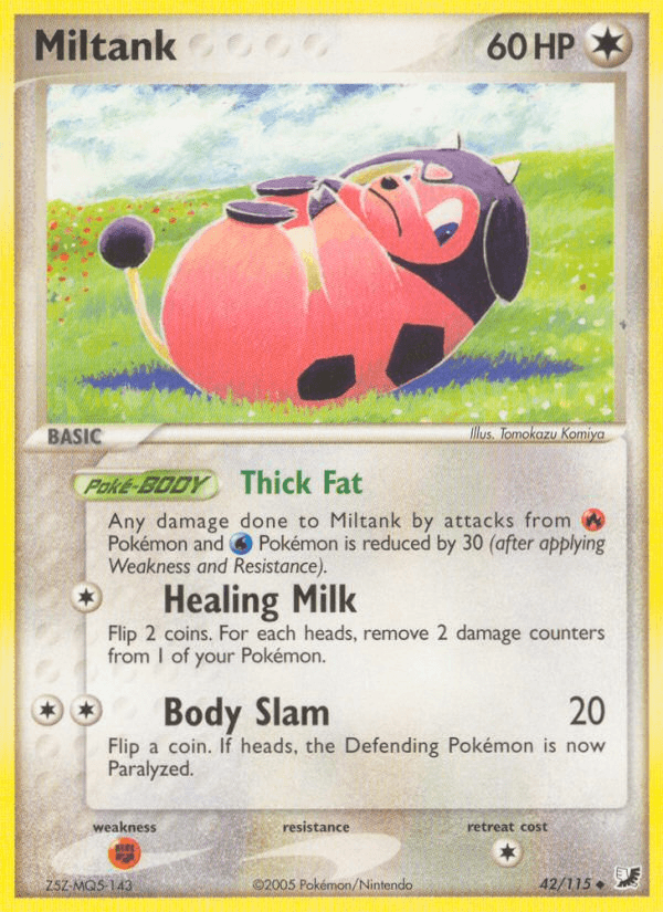 Miltank — Unseen Forces Pokémon TCG card by Tomokazu Komiya