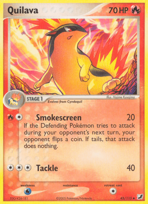 Quilava — Unseen Forces Pokémon TCG card by Hajime Kusajima