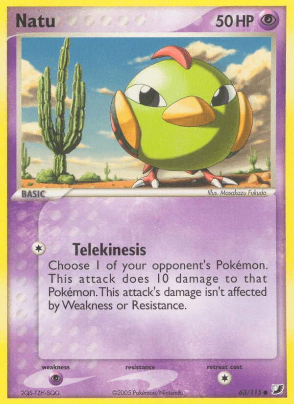 Natu — Unseen Forces Pokémon TCG card by Masakazu Fukuda