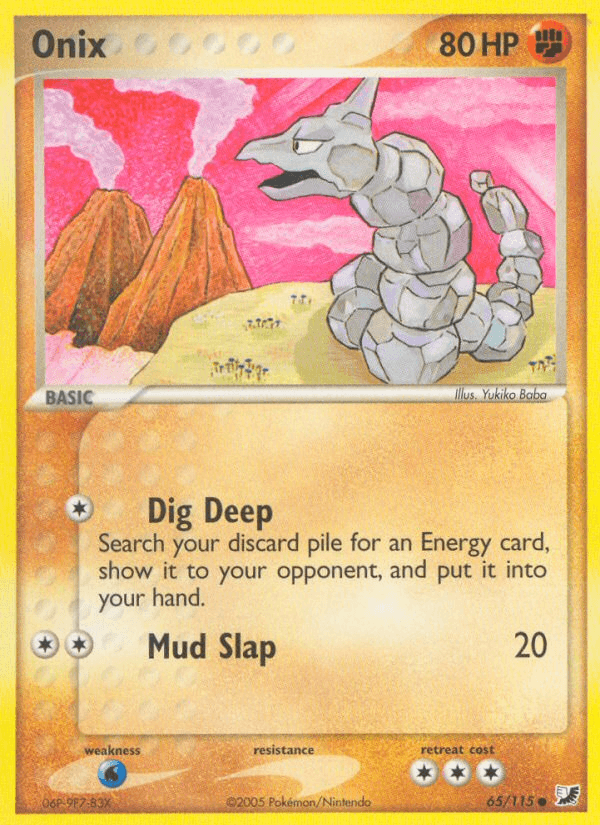 Onix — Unseen Forces Pokémon TCG card by Yukiko Baba