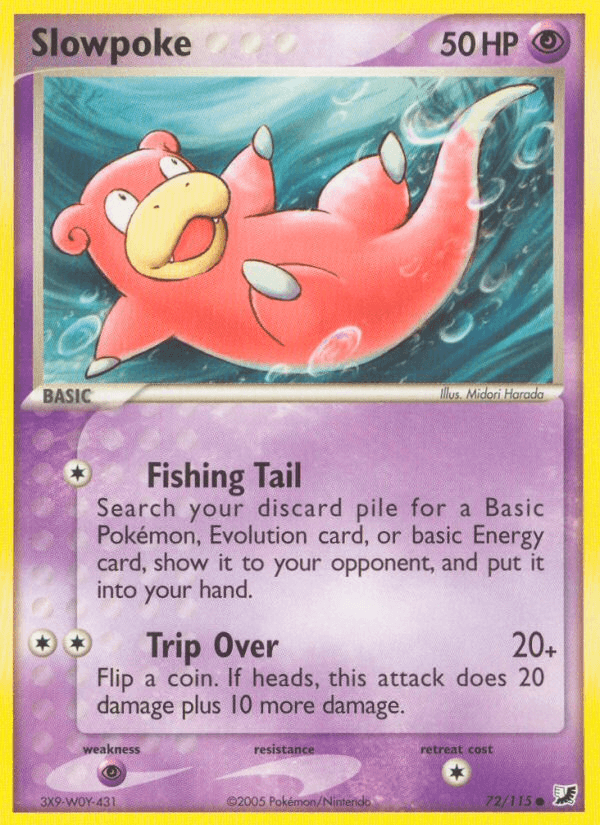 Slowpoke — Unseen Forces Pokémon TCG card by Midori Harada