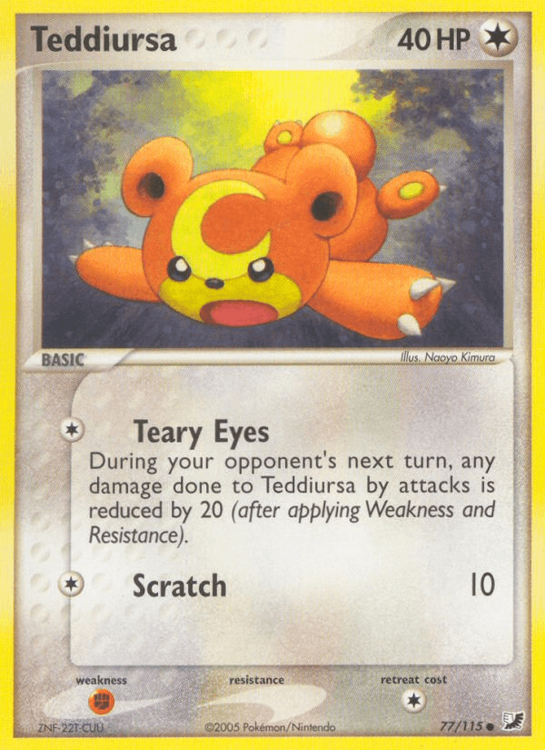Teddiursa — Unseen Forces Pokémon TCG card by Naoyo Kimura