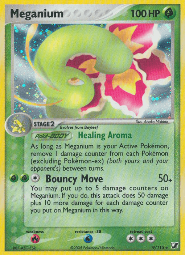 Meganium — Unseen Forces Pokémon TCG card by Atsuko Nishida