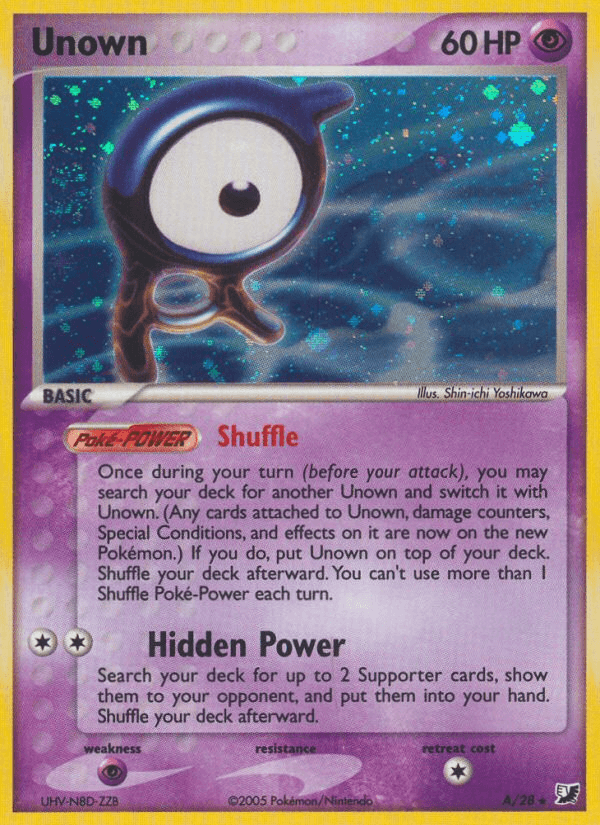 Unown (A) — Unseen Forces Pokémon TCG card by Ken Sugimori