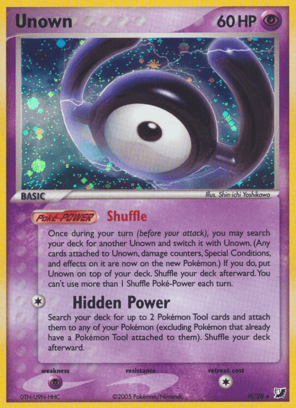 Unown (H) — Unseen Forces Pokémon TCG card by Ken Sugimori