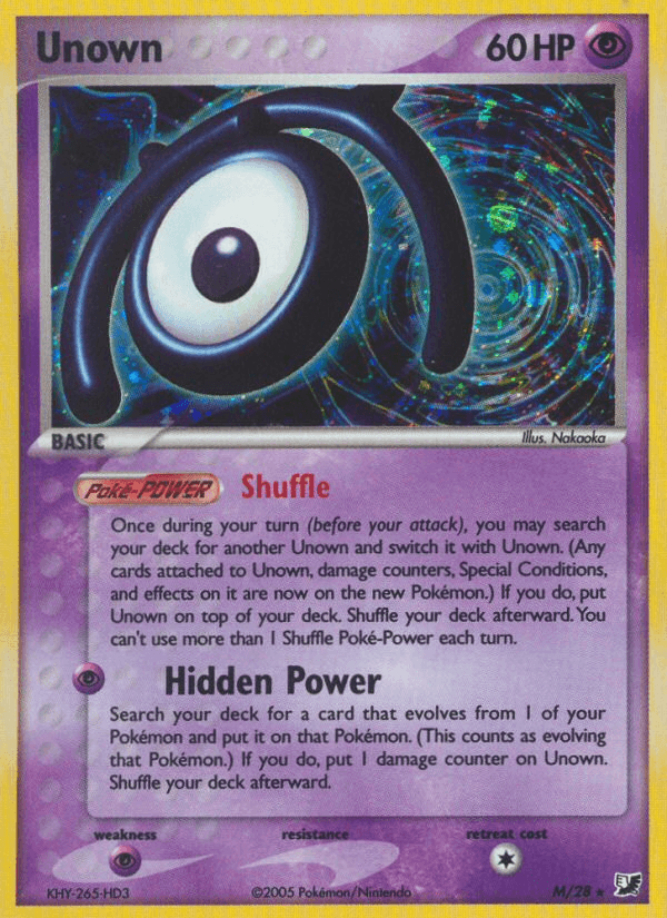 Unown (M) — Unseen Forces Pokémon TCG card by Ken Sugimori
