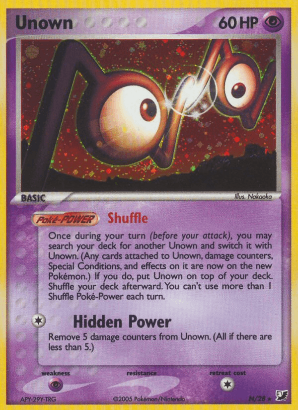 Unown (N) — Unseen Forces Pokémon TCG card by Ken Sugimori