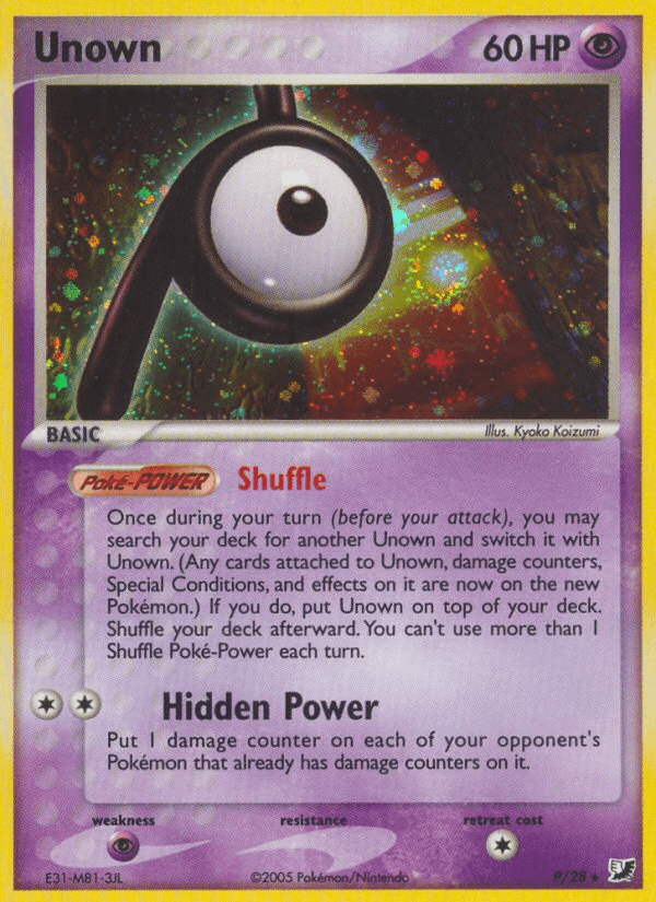 Unown (P) — Unseen Forces Pokémon TCG card by Kyoko Umemiya