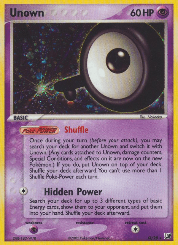 Unown (Q) — Unseen Forces Pokémon TCG card by Ken Sugimori