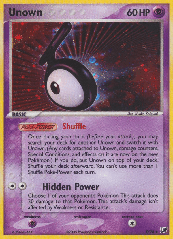 Unown (T) — Unseen Forces Pokémon TCG card by Ken Sugimori