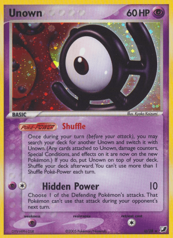 Unown (U) — Unseen Forces Pokémon TCG card by Kyoko Koizumi
