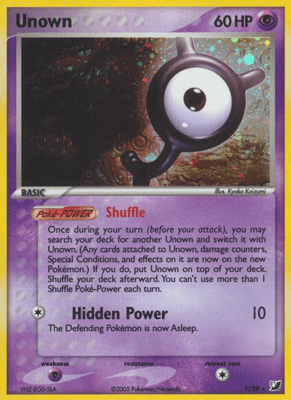 Unown (Y) — Unseen Forces Pokémon TCG card by Ken Sugimori