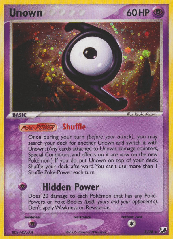 Unown (Z) — Unseen Forces Pokémon TCG card by Ken Sugimori