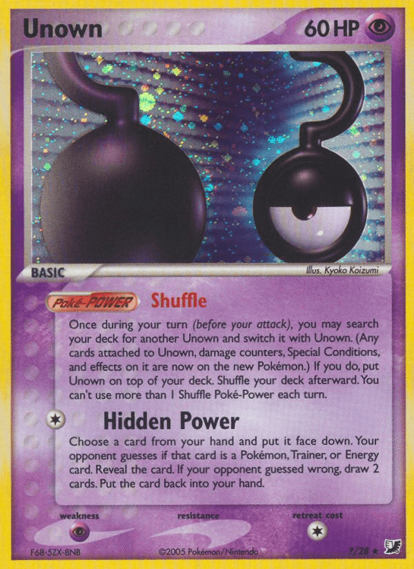 Unown (?) — Unseen Forces Pokémon TCG card by Ken Sugimori