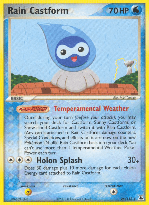 Rain Castform — Delta Species Pokémon TCG card by Miki Tanaka
