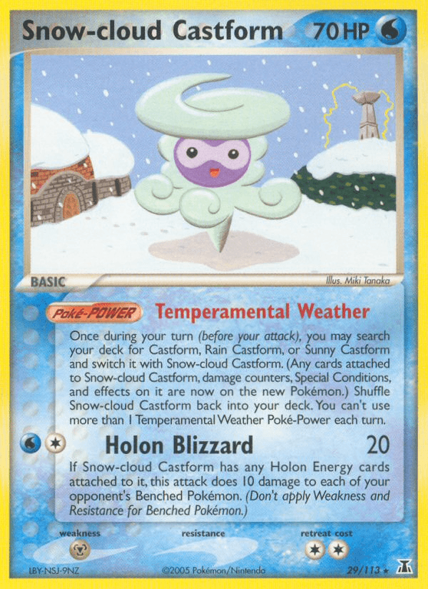 Snow-cloud Castform — Delta Species Pokémon TCG card by Miki Tanaka