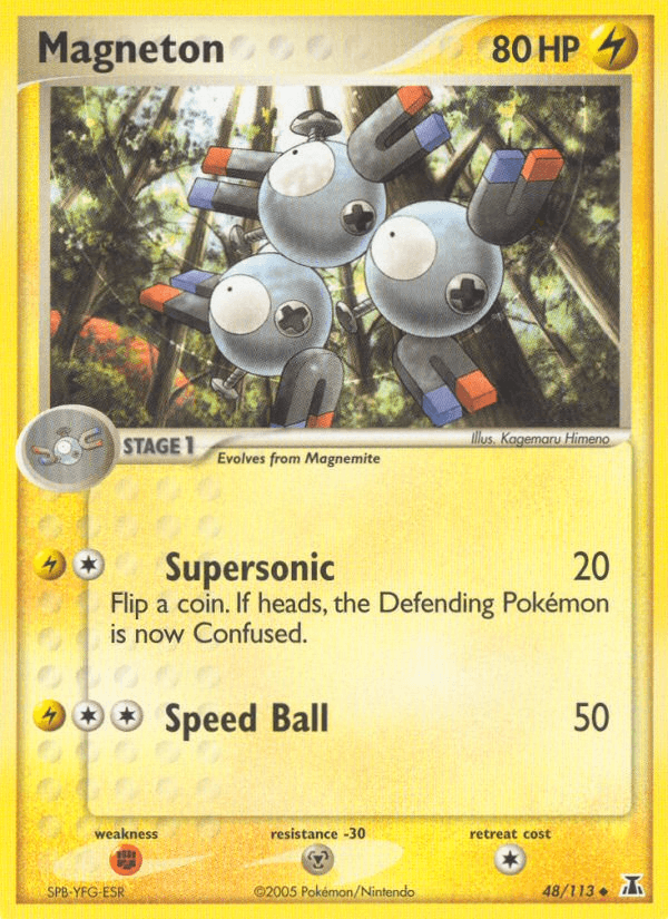Magneton — Delta Species Pokémon TCG card by Kagemaru Himeno